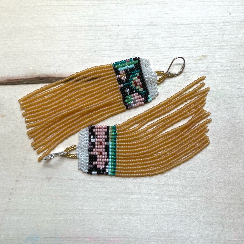 HANDMADE GLASS EARRINGS | Kith One of a Kind Handwoven Earrings in Loam